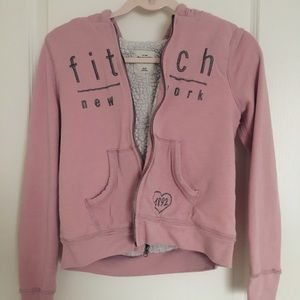 Pink Jacket /w/ hoodie || abercrombie || kid